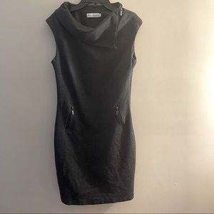 Sabrina Diamanti grey zip dress adjustable top M